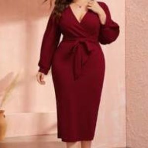 Burgundy Wrap dress